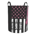 thumbnail image 2 of Fotbe Ribbon Breast Cancer Awareness Laundry Basket with Handles, Waterproof Large Laundry Hamper, Wash Bag for Corner Dorm, Rolling Laundry Basket with Handles-Medium, 2 of 8
