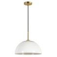thumbnail image 5 of Evelyn&Zoe 16" Matte Black/Brushed Brass Metal Pendant, 5 of 5