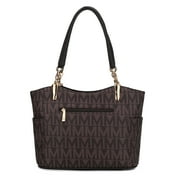MKF Collection Braylee M Signature Womens Tote Bag, Functional Purse Handbag by Mia K - Black