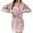 Pink, variant on Breezora Women Short Kimono Robe Silky Satin Bathrobe Soft Sleepwear Lounge Wear L Size Black