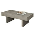 thumbnail image 2 of Lezy Coffee Table- 52 Inch- Gray Oak Wood Top- Double Pedestal Base, 2 of 9