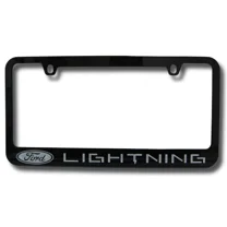 Ford Lightning Engraved Solid Metal Black License Plate Frame Official Licensed