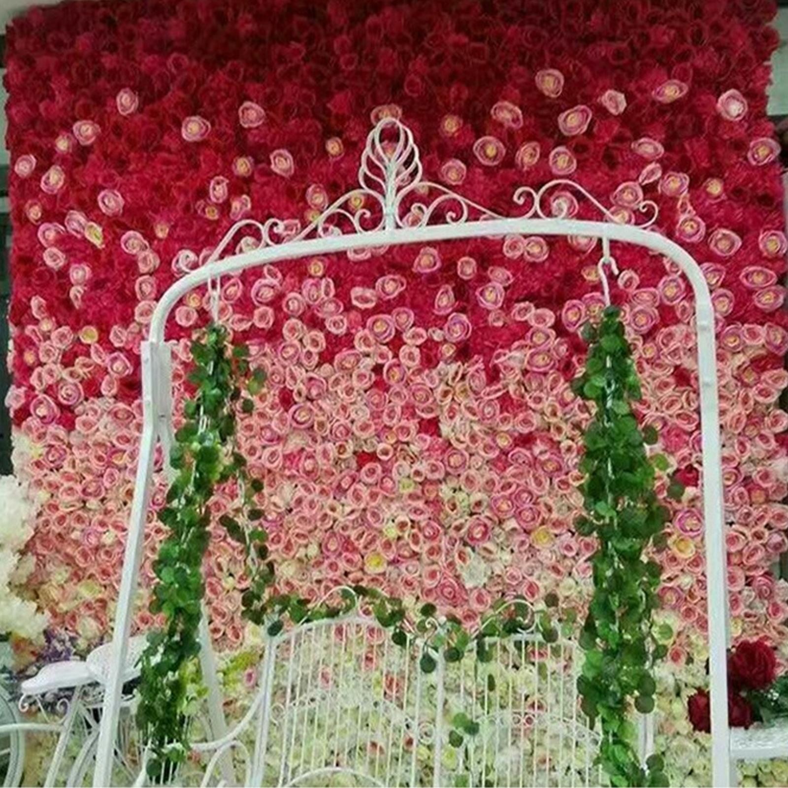 Clearance!Lognanla Colourful Hydrangea&Rose Artificial Flower Wall Panels 15X32 In Flower Wall Mat Artificial Looking Colourful Flowers For Wedding Party Baby Bridal Shower Wall Background Decor Pink