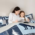 thumbnail image 4 of Feelyou Adventure Twin Comforter Sets, Blue Plaid Bedding Set, 2 Pieces, 4 of 7