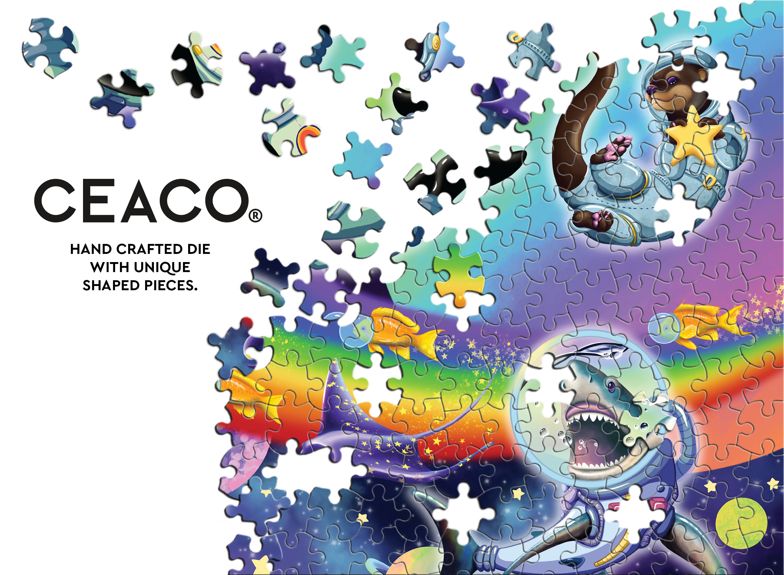 Ceaco Starry Safari Glow (Carla Morrow) 100 Piece Interlocking Jigsaw Puzzle