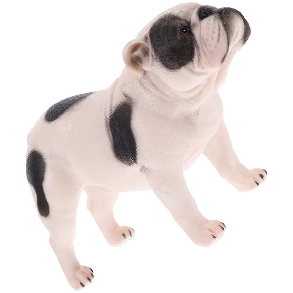 BESTYASH Bulldog Statues White PVC 1Pack