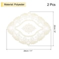thumbnail image 2 of Uxcell 2 Pack Retro Lace Placemats Crochet Cup Vase Table Mat, 11x9inch, Beige, 2 of 7