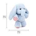 thumbnail image 3 of Plush Elephant Toy Soft Light Blue 1 Piece Cuddly Stuffed Animal Toy for Kids Nursery Decoration Comfort Sleeping Companion Ideal Birthday Baby Shower Gift for Toddlers, 3 of 8