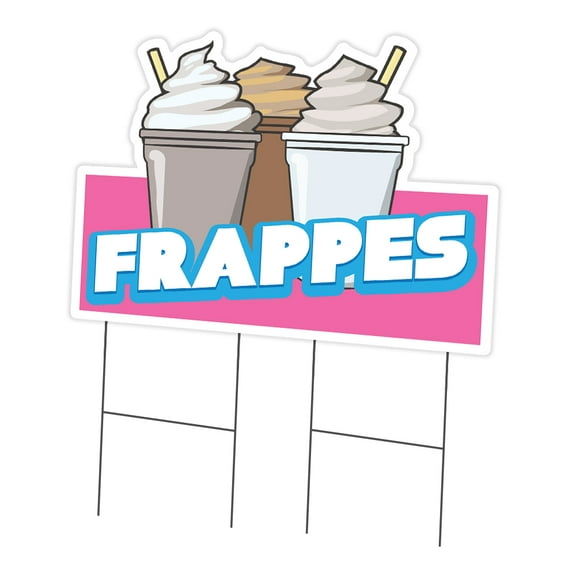 SignMission C-DC-2436-DS-Frappes19 24 x 36 in. Yard Sign & Stake - Frappes