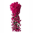 thumbnail image 1 of facefd Artificial Flower Garland Wall Hanging Simulation Floral Vine Home Office artificial Flower Rattan, Rose Red, 1 of 5