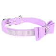 thumbnail image 4 of Collar para mascotas, Collar para perros con diamantes de imitación y lazo doble de microfibra de ante, Collar para mascotas con lazo de cristal, alta capacidad, 4 of 8