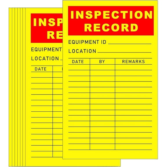 Inspection Record Labels Safety Inspection Tag 100Pcs Year Maintenance Inspection Labels 3x5inch