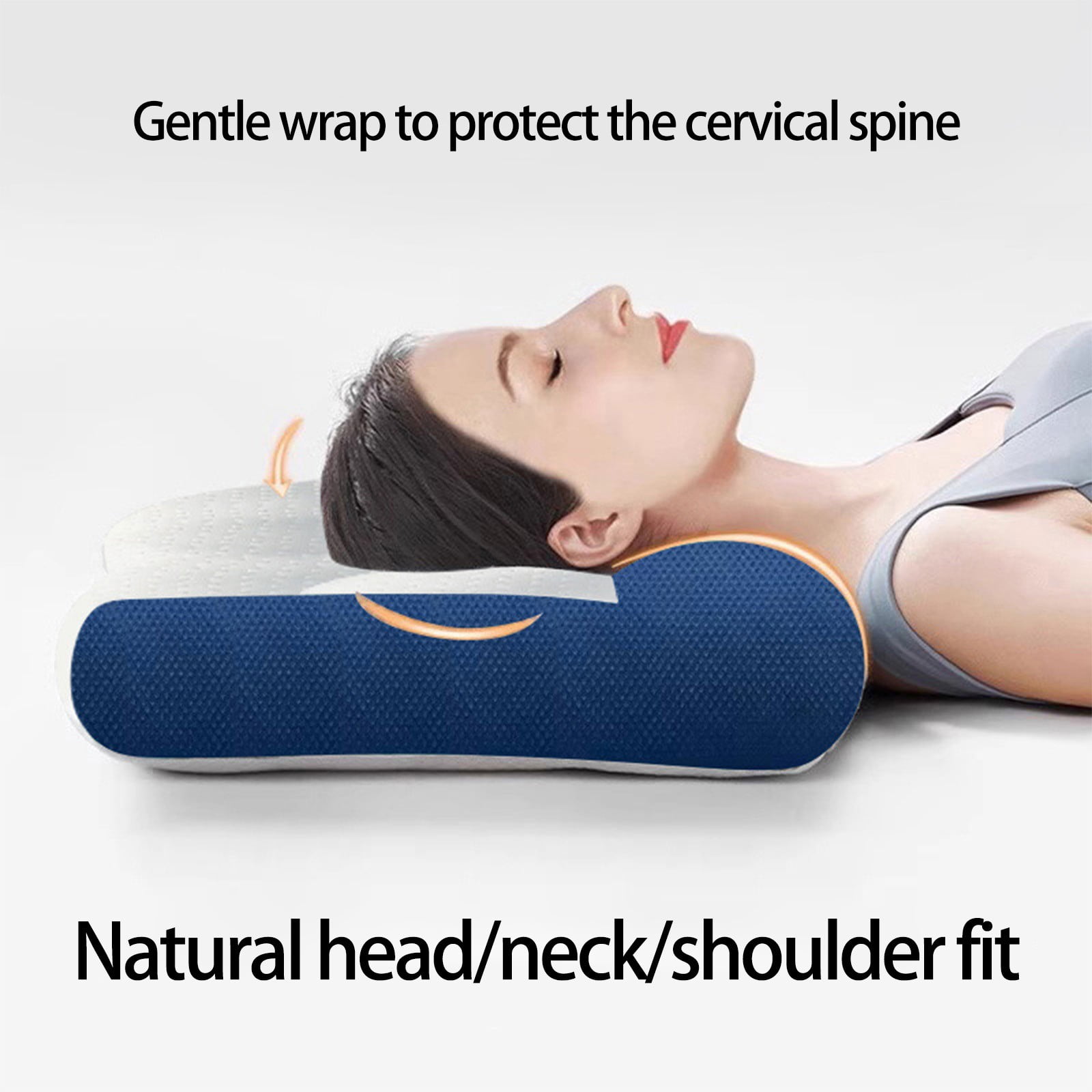 Byujiro Cervical Pillow for Neck Pain Relief Foam Pillow Neck Pillow for Sleeping Sides Sleeper Pillows for Adults Ergonomic Pillow for Side