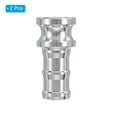 thumbnail image 3 of Uxcell 2 Pack 1.5" Aluminum Cam Lock Fittings - Male Adapter x Female NPT Thread, Quick Disconnect Coupling Cam Lock Hose Fitting, Corrosion Resistant (Part E Cam Groove Type), 3 of 5