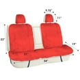 thumbnail image 4 of FH Group Doe16 Fluffy Faux Rabbit Fur Rear Car Seat Cushion, for Most Cars, Trucks, SUVs or Vans - Red, 4 of 7