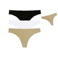 thumbnail image 2 of Paquete 3 Tangas Invisibles Sin Costuras Corte Láser Pack Incluye 1 Negro, 1 Nude y 1 Blanco Tatys Fashion 1010, 2 of 5