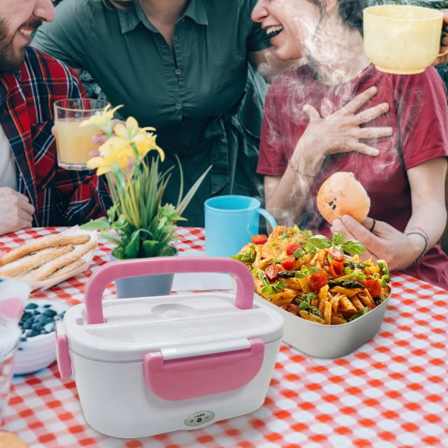 Récipient Chauffe-Nourriture Portable Isolé pour Voyage en Plein Air, Camping, Randonnée, Voyages avec Contrôle de Température Réglable et Batterie Rechargeable