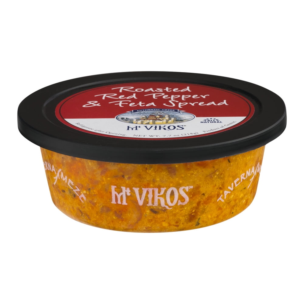 Mt Vikos Roasted Red Pepper & Feta Spread, 7.7 OZ by Blue Marble Brands