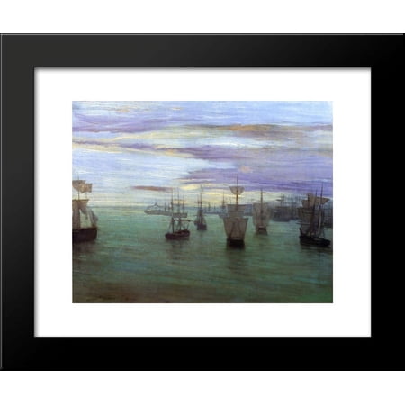 Crepuscule in Flesh Color and Green Valparaiso 20x24 Framed Art Print by James McNeill Whistler
