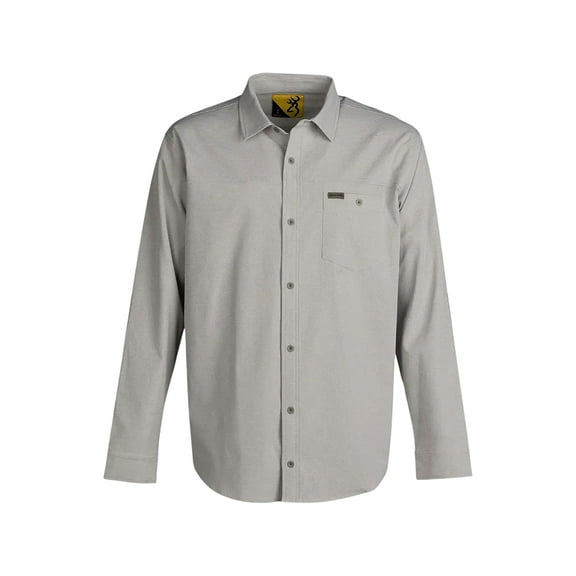 Browning Men's Lightweight Long Sleeve Shirt Gray Medium