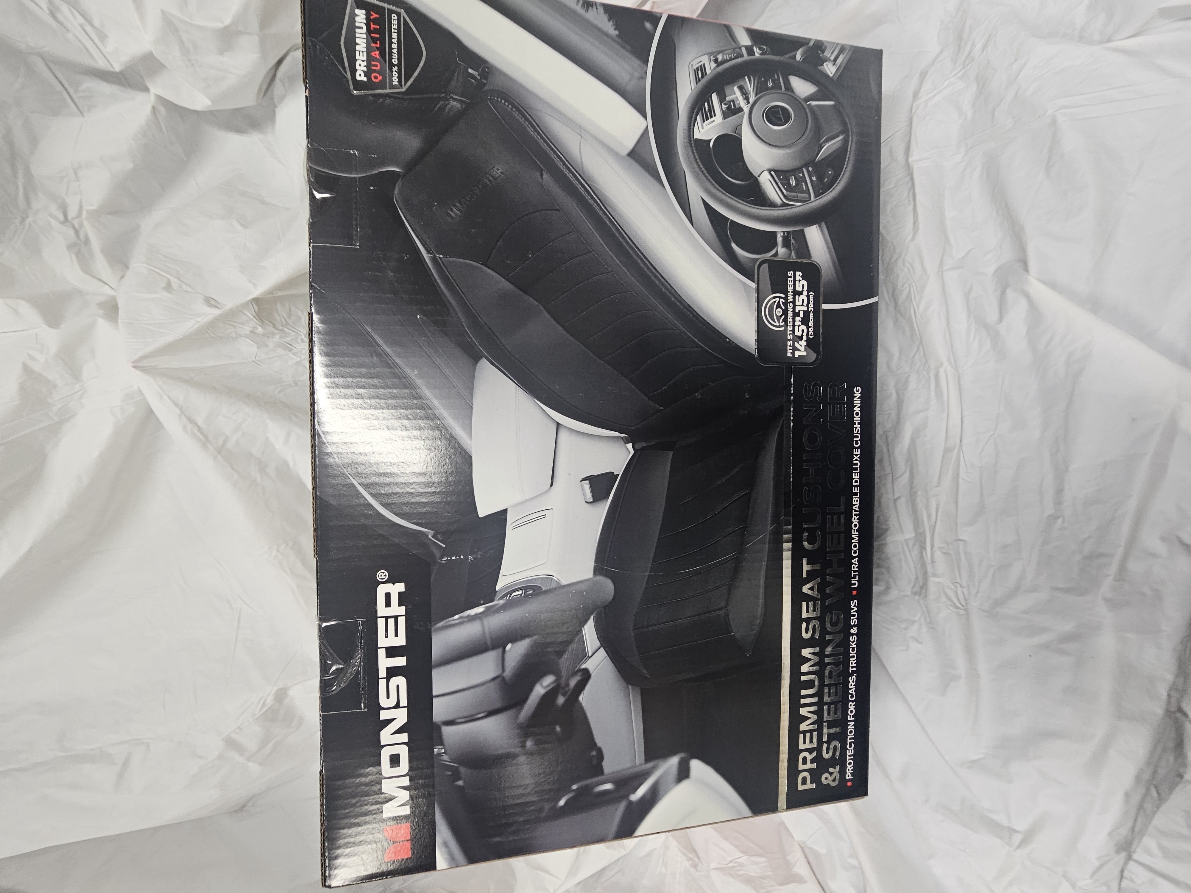 Monster Seat Cover - 2pk with Steering Wheel Cover