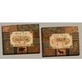 thumbnail image 1 of Rustic Trails End and Quiet Haven Moose and Bear Prints; Cabin Lodge Décor; Two 20x16in Stretched Canvases, 1 of 1