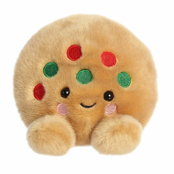 Aurora - Mini Brown Festive Stuffed Animal - 5" Kringle Cookie - Palm Pals