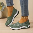 thumbnail image 2 of YLYL Womens Embroidered Knit Sneakers Thick Sole No Slip Arch Support Breathable Lightweight Walking Shoes, 2 of 9
