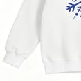 thumbnail image 5 of Girls Snowflake Print Crewneck Sweatshirt, Soft Long Sleeve Pullover Top for Kids, Casual Winter Fleece Lined Sweater Shirt for School Daily Wear, 5 of 6