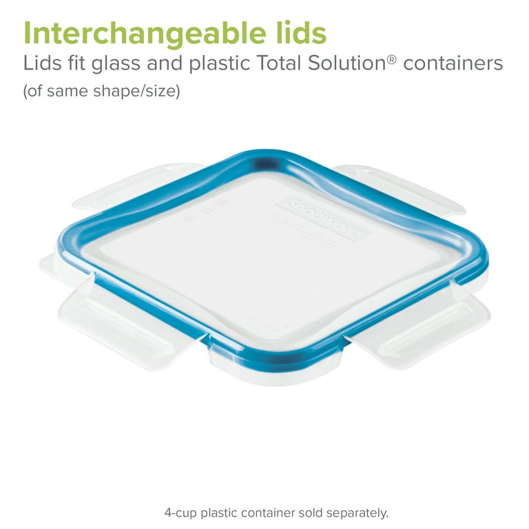 Total Solution® Pyrex® Glass 4-cup Square Food Storage with Plastic Lid