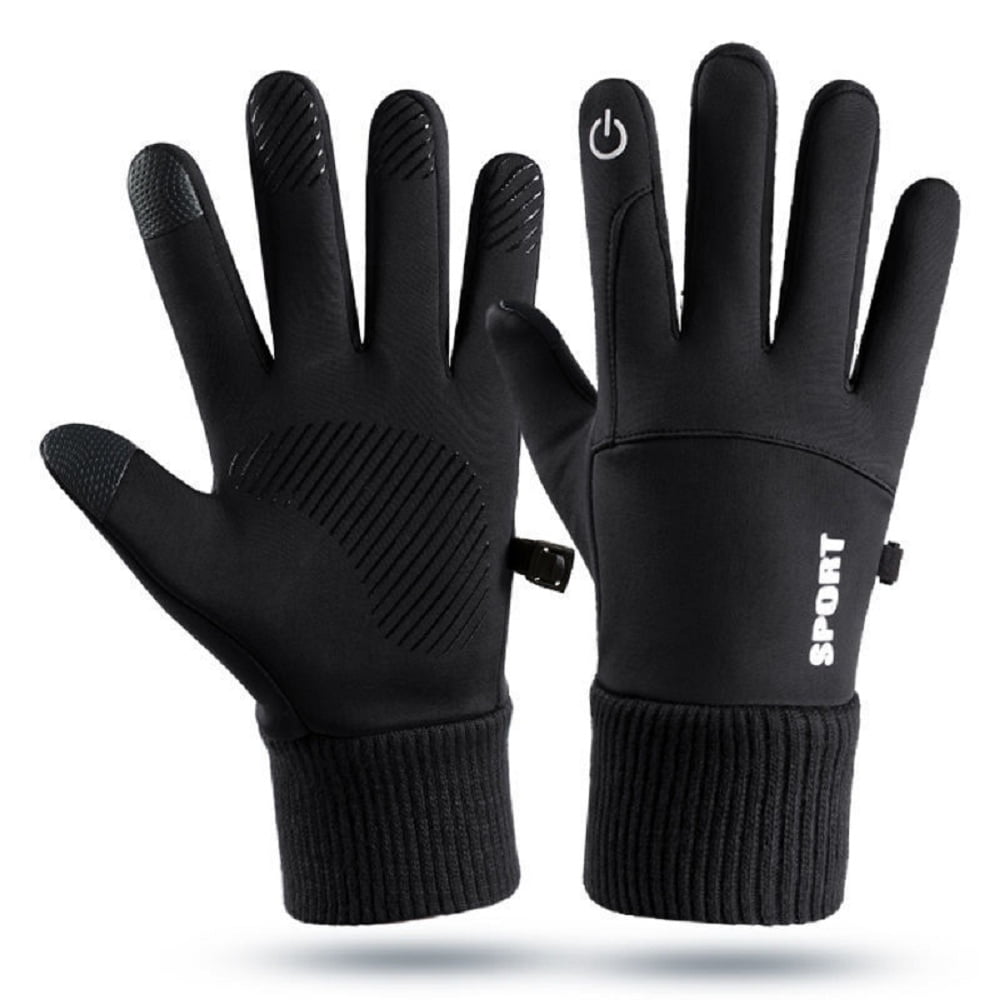 Mens Waterproof Touchscreen Ski Gloves,Black,XL