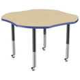 thumbnail image 4 of ECR4Kids 48in Clover Premium Thermo-Fused Adjustable Activity Table Maple/Blue/Black - Super Leg, 4 of 8