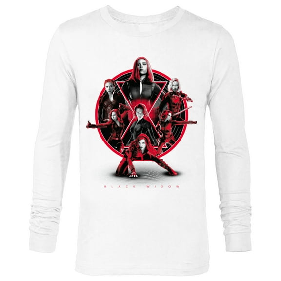 Marvel Avengers Black Widow Multiplied - Long Sleeve T-Shirt for Men - Customized-White