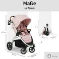 thumbnail image 2 of Open Box hauck Uptown Deluxe Folding Stroller with Cup Holder & Canopy, Rose, 2 of 12