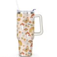 thumbnail image 2 of 40oz Cute Colorful Botanical Mushroom Stainless Steel Flip Straw Tumbler Spill Proof Travel Cup Double Wall Vacuum Insulated Coffee Mug with Top Handle, 2 of 6