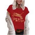 thumbnail image 1 of DPTALR T-Shirt Décontracté à Manches Courtes Imprimé Année Femmes Chemisier Tops, 1 of 6
