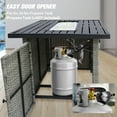 thumbnail image 3 of EAGLE PEAK 42 Inch Outdoor Propane Gas Fire Pit Table, 50,000 BTU Auto-Ignition Rectangular Gas Fire Pit with Glass Wind Guard, Gray PE Rattan, CSA Certification, 3 of 7