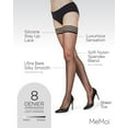 thumbnail image 3 of MeMoi Women's Simply Bare Ultra-Sheer Stripe-Top Thigh-High Stockings - Womens - Female, Q1/Q2, Black, 3 of 12
