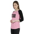 thumbnail image 3 of Inkmeso T-Shirt Raglan pour Femmes à Manches 3/4 Heureux Motivationnel Citation Nothing Haut en Jersey Graphique, 3 of 7