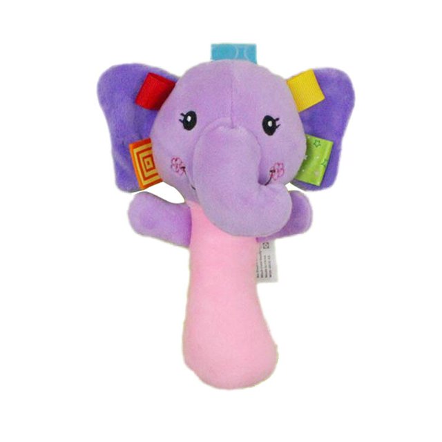 Suaves y simpáticos sonajeros para niños de 0 a 24 meses, toalla cómoda para el desarrollo del bebéElefante B zhangmengya unisex