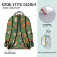 thumbnail image 5 of Football and Basketball Green Pattern Backpack for School, Cute School Bag with Adjustable Shoulder Straps and Padded Back, 15.3"x11"x7.1", 5 of 5