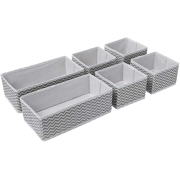 Caja de almacenamiento de 12 paquetes, organizador de cajones plegable no tejido para ropa interior, sujetadores, corbatas, calcetines Caja de almacenamiento con compartimento para ahorrar espacio (12 Afortunado Sencillez