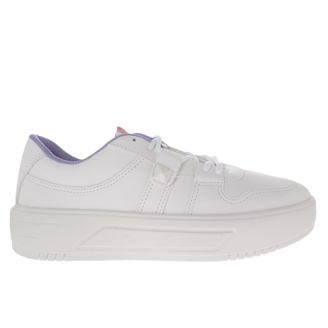 Tenis Esmeralda color blanco con costuras y detalle de color 22.5 Dorothy Gaynor Tenis Esmeralda color blanco con costuras y detalle de color 22.5