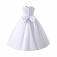 thumbnail image 4 of SUXIAN Dress for Girls Starry Sequin Evening Sleeveless Party Gown Elegant Occasions Toddler Girl Dress White 9-10 Years, 4 of 4