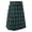 Green, variant on Men Classic Scottish Tartan Plaid Pleated Skirt Contrast Color Pocket Traditional Casual Festival Kilt 3 Colors Sizes M-XXXL