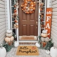 thumbnail image 4 of Halloween Decorations Cute Pumpkin Welcome Doormat For Outdoor Entrance Coir Front Door Mat With Non Slip Backing Fall Holiday Door Mat, 4 of 9