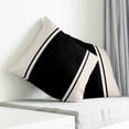 thumbnail image 3 of Black Vintage Pillow Covers 24x24 Inch Decorative Throw Pillow Cover, Geometric Stripes Simple Lines Sofa Pillowcases Accent Cushion Case Home Decor Bedroom Living Room, 3 of 6