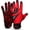 Jester Red Black, variant on Lupine Rage Football Receiver Gloves Sticky Silicone Grip Youth Size Small