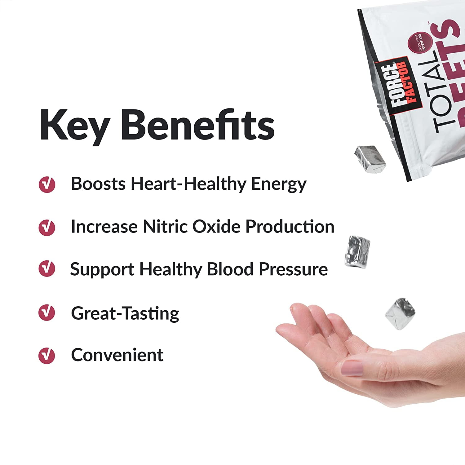 Total Beets Blood Pressure Support Supplement, 2Pack, Beets