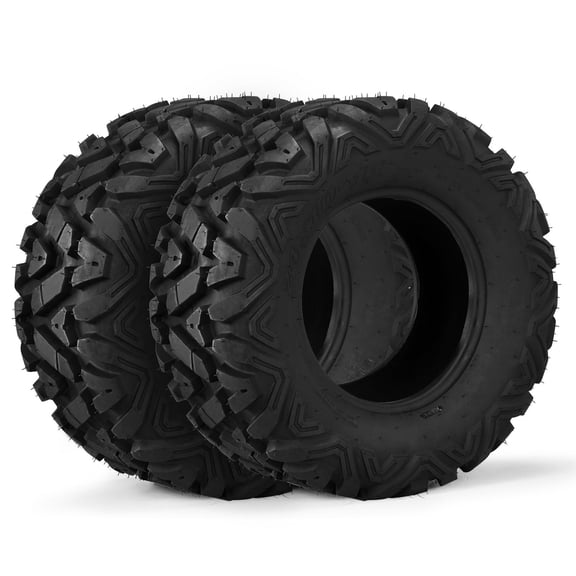 Ktaxon Set of 2 24x10-11 ATV & UTV All Terrain Tires, 6 Ply Tubeless Deep Tread Mud Tires